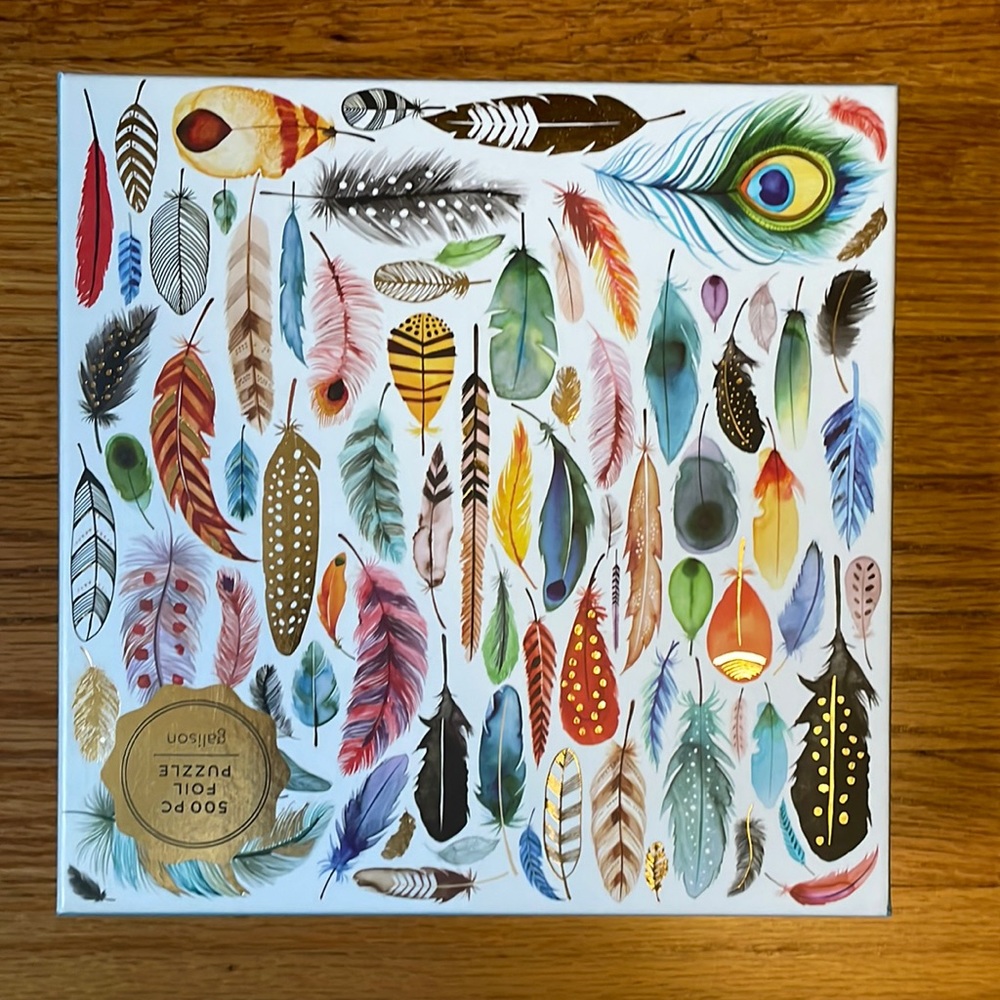 Galison Feathers 500 piece foil puzzle
